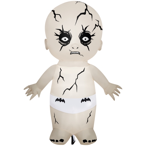 Poupée Zombie gonflable à tête d'Halloween animée Airblown MD de GEMMY INDUSTRIES - Grand - 72 x 57&nbsp;po