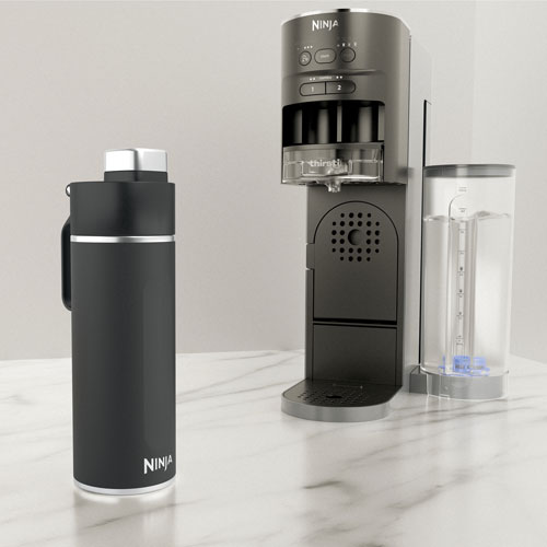 Ninja Thirsti 709ml (24 oz.) Carbonated Drink Travel Bottle - Black