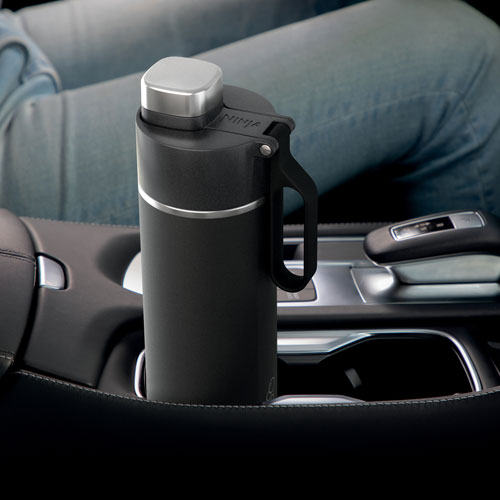 Ninja Thirsti 709ml Carbonated Drink Travel Bottle - Black