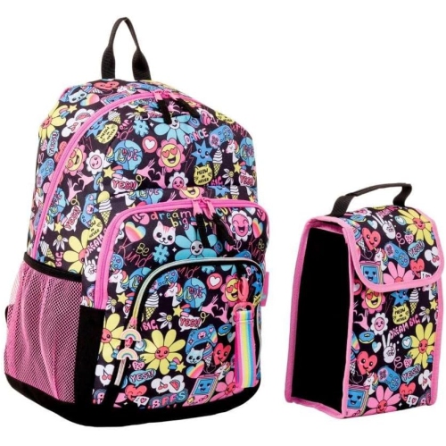 Smash School Backpack Set for Kids: Back Pack with Insulated Lunch Bag for School. Multipurpose Laptop Backpack for Girls & Boys, Book Bag & Travel