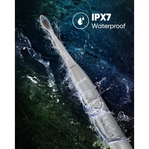 MySmile DY156 Sonic Electric Toothbrush for Adults, Rechargeable Battery Toothbrush Portable with 3 Brush Heads, 2 Mins 5 Modes Smart Timer,