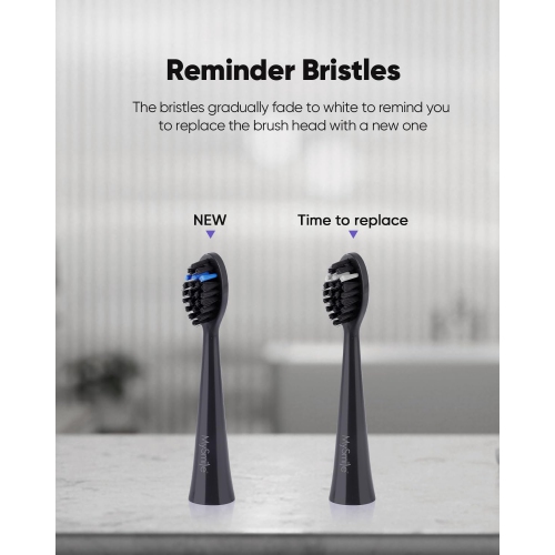 MySmile DY156 Sonic Electric Toothbrush for Adults, Rechargeable Battery Toothbrush Portable with 3 Brush Heads, 2 Mins 5 Modes Smart Timer,