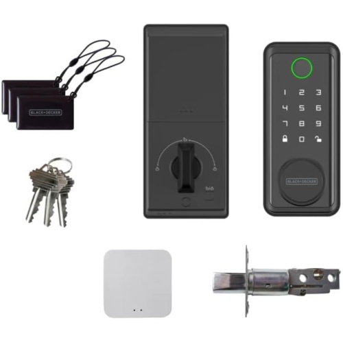 Serrure intelligente Black & Decker avec passerelle - Noir
