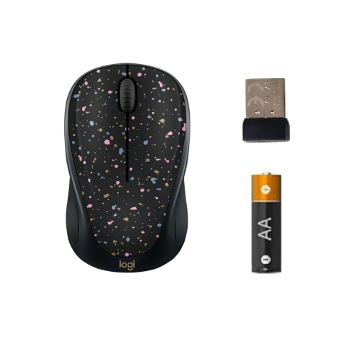 Remis à neuf Souris sans fil M317c 2,4&nbsp;GHz Récepteur USB à suivi optique 1000&nbsp;ppp PC/Mac - Taches