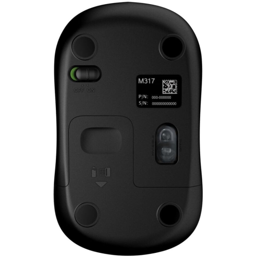 Souris sans fil M317 de Logitech, 2,4&nbsp;GHz avec récepteur USB, suivi optique 1000&nbsp;ppp, batterie de 12 mois, compatible avec PC, Mac,