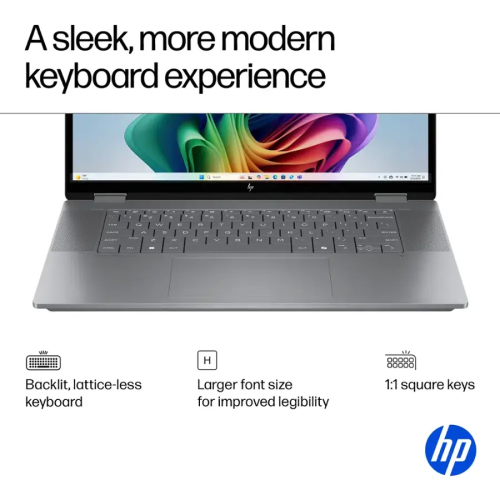 HP OmniBook X Flip 2 in 1, 16" 2K TouchScreen Laptop, Copilot+PC, AMD Ryzen AI 5, 16GB DDR5 512GB SSD, Windows 11 Home, Wi-Fi 6E, Long Battery Life,