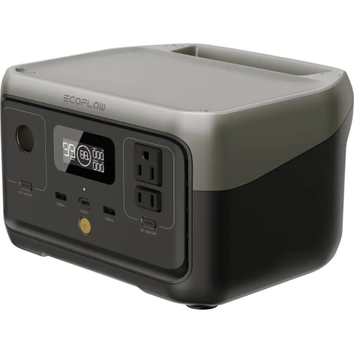 Refurbished - EcoFlow RIVER 2 256Wh Portable Power Station (256 Wh Capacity) - Black