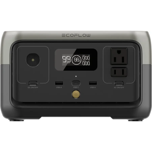 Refurbished - EcoFlow RIVER 2 256Wh Portable Power Station (256 Wh Capacity) - Black