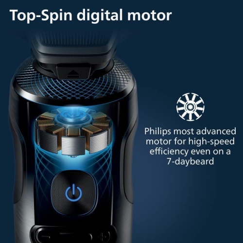 Rasoir électrique Philips série 9000 Prestige, humide et sec avec technologie SkinIQ et revêtement Hydro SkinGlide, noir gris, 9871/13