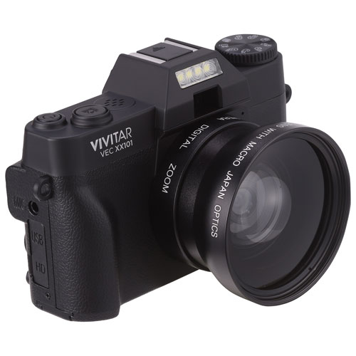 Vivitar VECXX101 Wi-Fi 20MP 4K Video Digital Camera - Black