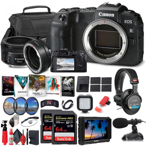Canon EOS RP Mirrorless Digital Camera + 4K Monitor Ultimate Bundle