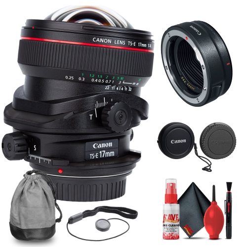 Canon TS-E 17mm f/4L Tilt-Shift Lens with Canon Extender RF 1.4x + Cleaning Kit