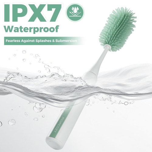 Momcozy 7 in 1 Electric Bottle Brush Kit, Portable Cleaning Set with Formula Mixer, Silicone Brush, Nipple Brush, Straw Brush, Soap Dispenser, Drying