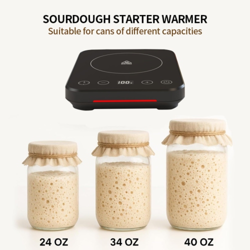 Sourdough Starter Thermostatic Warmer,Precise control of every 1°F Gear position and timing have memory function perfect for home baking