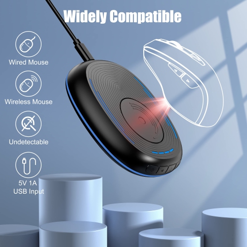 Mouse Jiggler Undetectable With Timer, ON/Off Switch, RGB Breathing Light Prevent Computer Laptop Screen Sleep