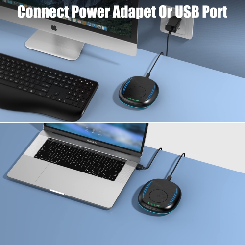 Mouse Jiggler Undetectable With Timer, ON/Off Switch, RGB Breathing Light Prevent Computer Laptop Screen Sleep