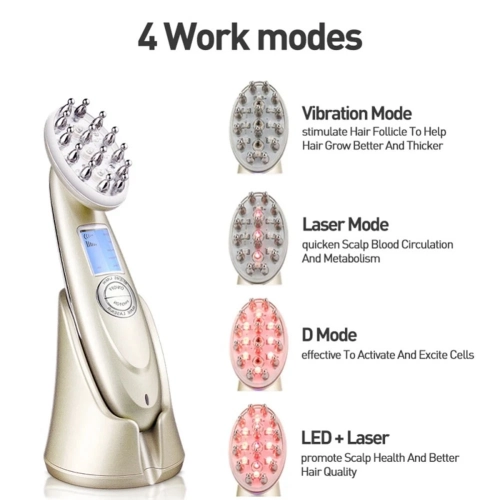 Portable Rechargeable Hair Revive Brush, Red Light Therapy Brush Scalp Care Massager, Stimulating Hair Growth for Women & Men, Compact Easy to Use