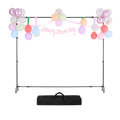 VEVOR 7x10ft Backdrop Stand with Wheels, Adjustable Photo Backdrop Stand, Moveable Background Backdrop Stand, Heavy Duty Projector Screen Stand, for