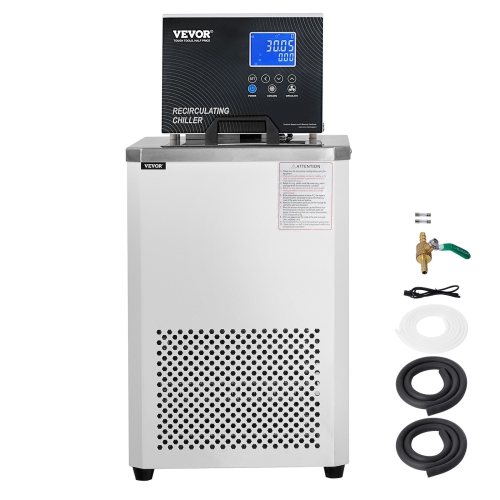 VEVOR 6L Laboratory Chiller Circulator, Low Temperature Cooling Liquid, -4°F-212°F Circulator Chiller, LCD Display, 304 Stainless Steel Bath