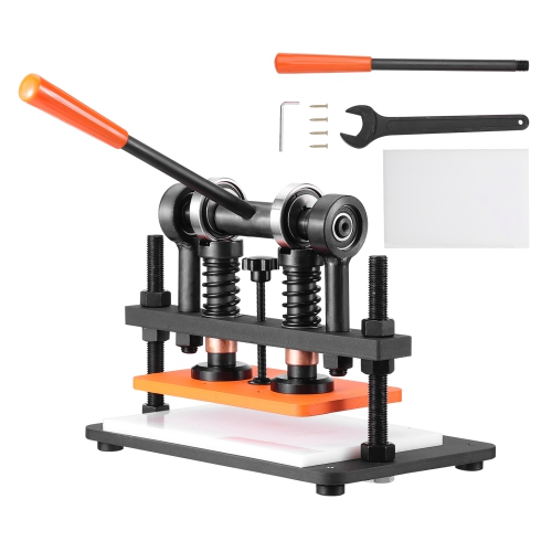 Machine à découper en cuir VEVOR 10,2 x 5,9&nbsp;po, lame à estampage manuelle, machine à découper à tarauder à pression 0,47&nbsp;po à deux arbres