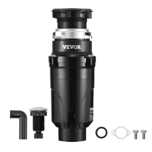 VEVOR 1/2HP Garbage Disposal, 3450RPM Continuous Feed Food Waste Disposer, EZ Connect Food Waste Grinding System with Power Cord & Splash Guard for