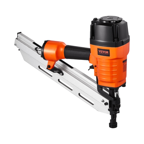 VEVOR 80-120PSI Framing Nailer, Air Nail Gun, 2" to 3-1/2" 21° Full Round Head Pneumatic Nailer with Tool-Less Depth Adjustment & Dual Trigger Modes,