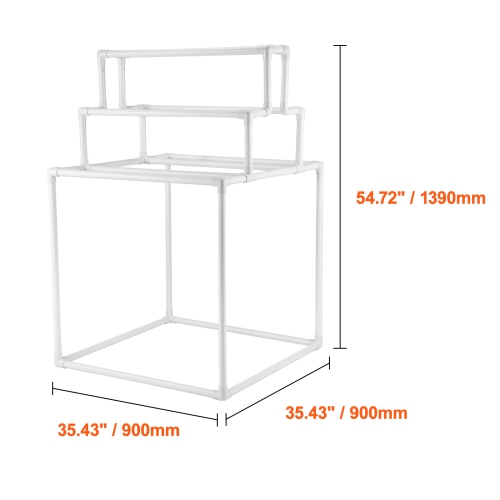 Porte-serviettes VEVOR 8 bars, porte-serviettes extérieur en PVC, support à serviettes autonome à côté du bain bouillonnant, range-linge
