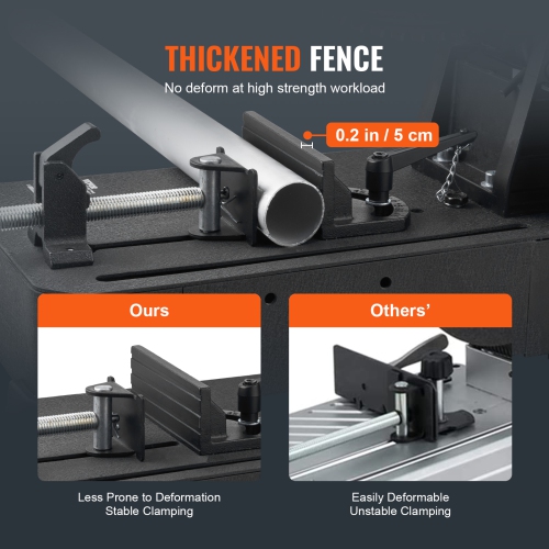 VEVOR 2800W Chop Saw, 14"/355mm Blade Diameter Cut Off Saw, 1200RPM Steel Cutting Machine, 0-45° Dry Cut Chop Saw, for Cutting Metal Cold Cut Saw for