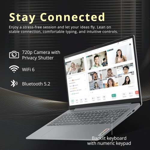 Lenovo IdeaPad Slim 3 15.6" FHD Display Laptop, 2.16TB Storage, 16GB RAM, AMD Ryzen 5 5625U, AMD Radeon Graphics, Win 11 Pro, Gray