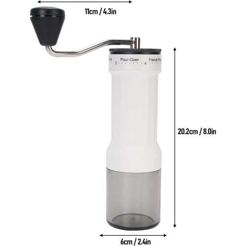 Moulin à café manuel, moulin à café portatif à main, avec 40 réglages réglables, pour les voyages, le camping, le bureau, amovible