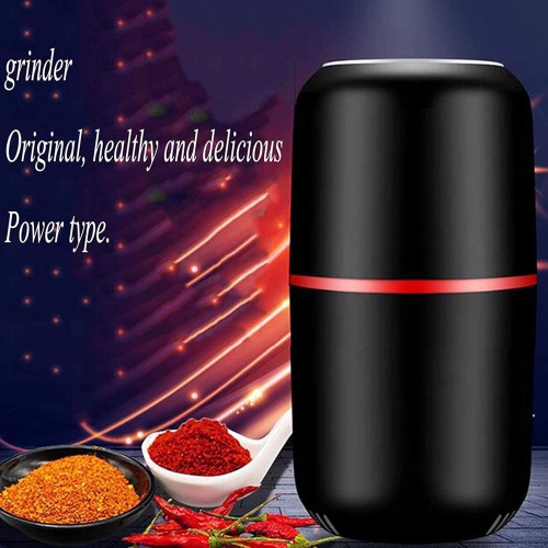 Moulin à café électrique avec lames en acier inoxydable 304 sécuritaires et durables, 40 g, petit moulin à café, blanc