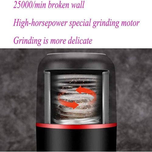 Moulin à café électrique avec lames en acier inoxydable 304 sécuritaires et durables, 40 g, petit moulin à café, blanc