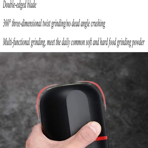 Moulin à café électrique avec lames en acier inoxydable 304 sécuritaires et durables, 40 g, petit moulin à café, blanc