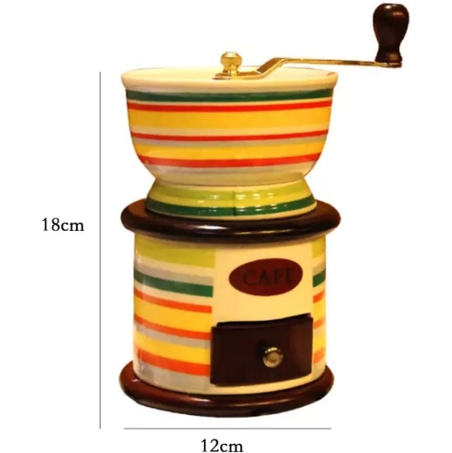 Moulin à café classique manuel en céramique Moulin à café manuel Moulin à café manuel en céramique Moulin à manivelle compact idéal pour la maison,