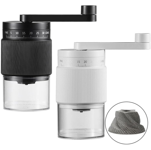 Moulin à café à poignée ergonomique 35 réglages de mouture Moulin à café à meule conique Manuel Nettoyage Moulin à café Design amovible pour le