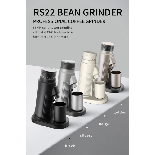 Professional Electric Coffee Grinder with 55mm Conical Burr, CNC Metal Body, 100-Step Precision Grind Adjustment, Low-Speed Silent Motor, Magnetic