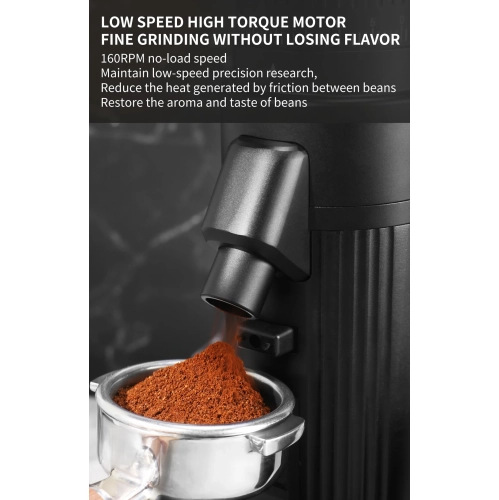 Professional Electric Coffee Grinder with 55mm Conical Burr, CNC Metal Body, 100-Step Precision Grind Adjustment, Low-Speed Silent Motor, Magnetic