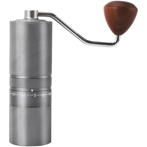Moulin à café manuel, capacité de 28&nbsp;g avec acier inoxydable CNC, meule conique réglable externe, mouture uniforme
