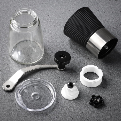 Moulin à café manuel à meule en céramique Moulin à café à main à meule en céramique Capacité du moulin à café portatif à manivelle ajustable