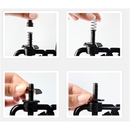 Moulin à café manuel en fonte antique Moulin à café à manivelle avec réglages de mouture et boîte de récupération 12,5 x 12,5 26&nbsp;cm