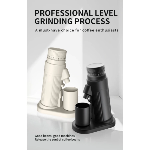 Professional Electric Coffee Grinder with 55mm Conical Burr, CNC Metal Body, 100-Step Precision Grind Adjustment, Low-Speed Silent Motor, Magnetic