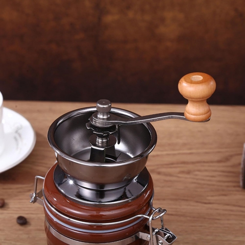 Moulin à café en bois antique Moulin à café portatif à conception manuelle pour une utilisation facile dans la cuisine ou le camping