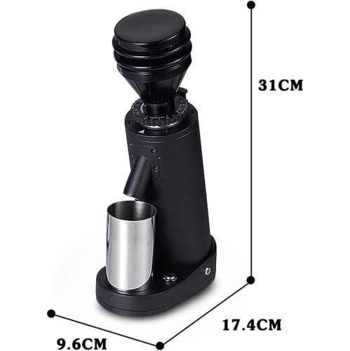 Moulin à café électrique à meule en titane de 40 mm, 19 vitesses à réglage de l'épaisseur Moulin à café pour filtre, cafetière à piston et