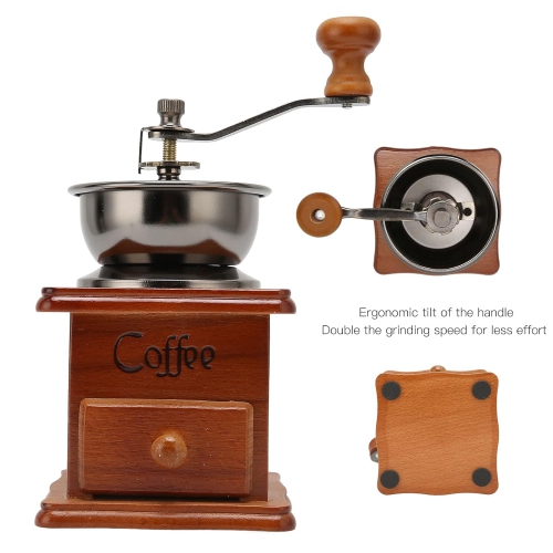 Moulin à café manuel Moulin à café manuel de style rétro pour Home Coffee Shop Thé Shop, café filtre, café percolateur