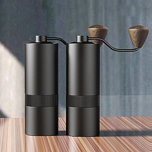 Moulin à café manuel à meule conique en alliage d'aluminium – Moulin à grains entiers réglable pour l'Aeropress, le filtre, l'espresso, la cafetière