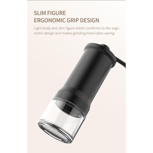 Moulin à café portatif manuel Moulin conique pour cafetière à piston espresso Verser sur double roulement interne Meules en acier inoxydable