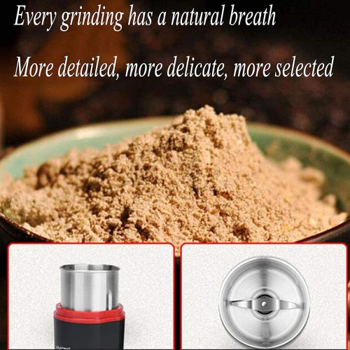 Electric Coffee Grinder with Safe and Durable 304 Stainless Steel Blades,40g, Small Coffee Bean Grinder,black