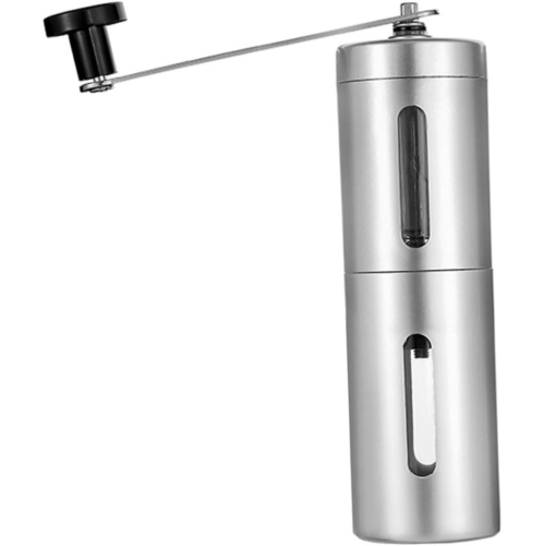 Manual Coffee Bean Portable Handheld Stainless Steel Mill for Home Use Grind Compact Design for Fresh Espresso and Drip Coffee Silver