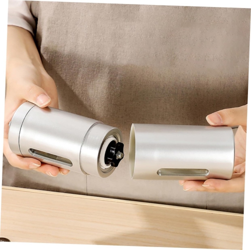 Manual Coffee Bean Portable Handheld Stainless Steel Mill for Home Use Grind Compact Design for Fresh Espresso and Drip Coffee Silver