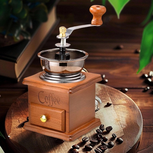 Manual Coffee Bean Grinder Hand Coffee Mill Long Handle Classical Portable Maker Making Tool Machine for Cafe Office Camping